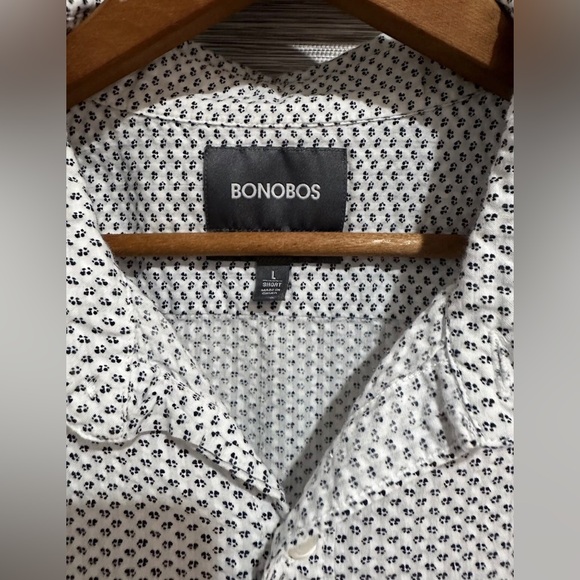 Bonobos Dress Shirt Slim Fit Floral Casual Button Up Long Sleeve Mens Sz L - Picture 3 of 5